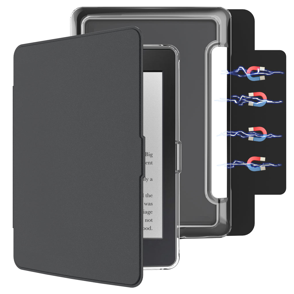 Detachable Magnetic Case for  6" Kindle Paperwhite 5th/6th/7th Generation (2012-2015 Release, Model EY21 & DP75SDI),Ultra Clear Back Scratch-Proof Light & Shell Cover with Auto Wake/Sleep
