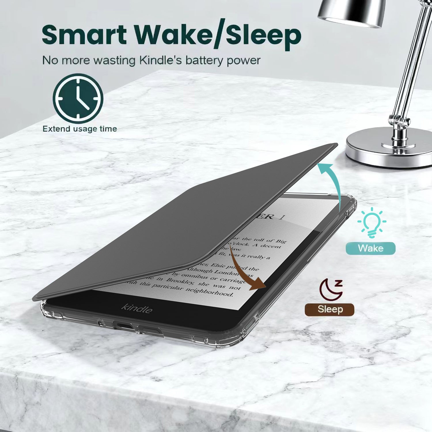 Detachable Magnetic Case for All-New 7" Kindle Paperwhite 12th Generation 2024 & Kindle Colorsoft 2024/2025,Ultra Clear Back Scratch-Proof Light & Shell Cover with Auto Wake/Sleep