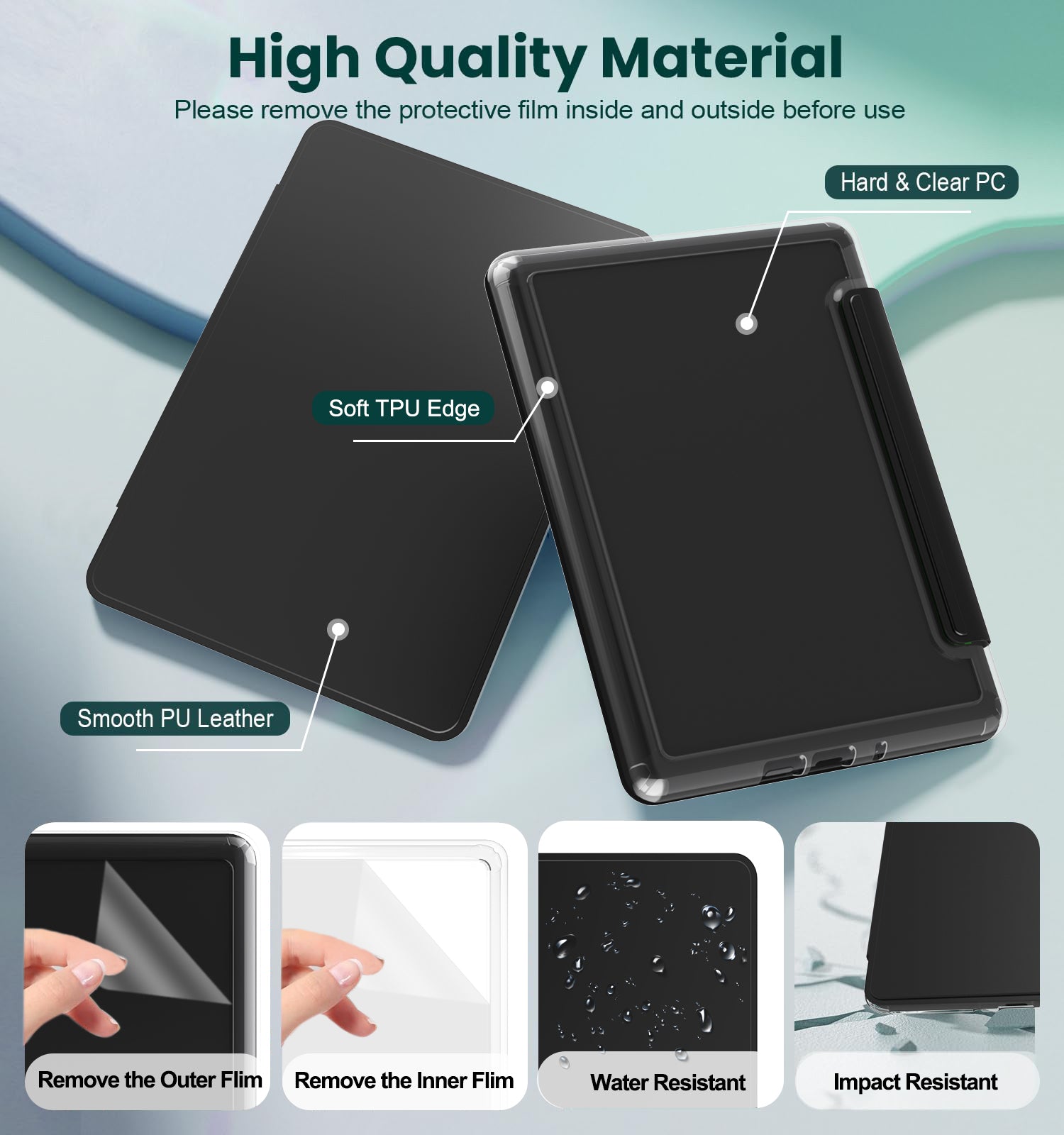 Detachable Magnetic Case for 6.8" Kindle Paperwhite 11th Gen/Kindle Paperwhite Signature Edition (2021 Released, Model NO. M2L3EK/M2L4EK),Ultra Clear Back Scratch-Proof Light & Shell Cover with Auto Wake/Sleep