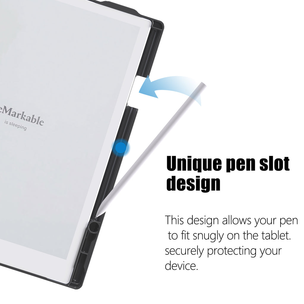 Case for Remarkable 2 Paper Tablet- Multi-Viewing Adjustable Folding Book Folio Cover - with Built-in Pen Holder - for 10.3 inch 2020 Released