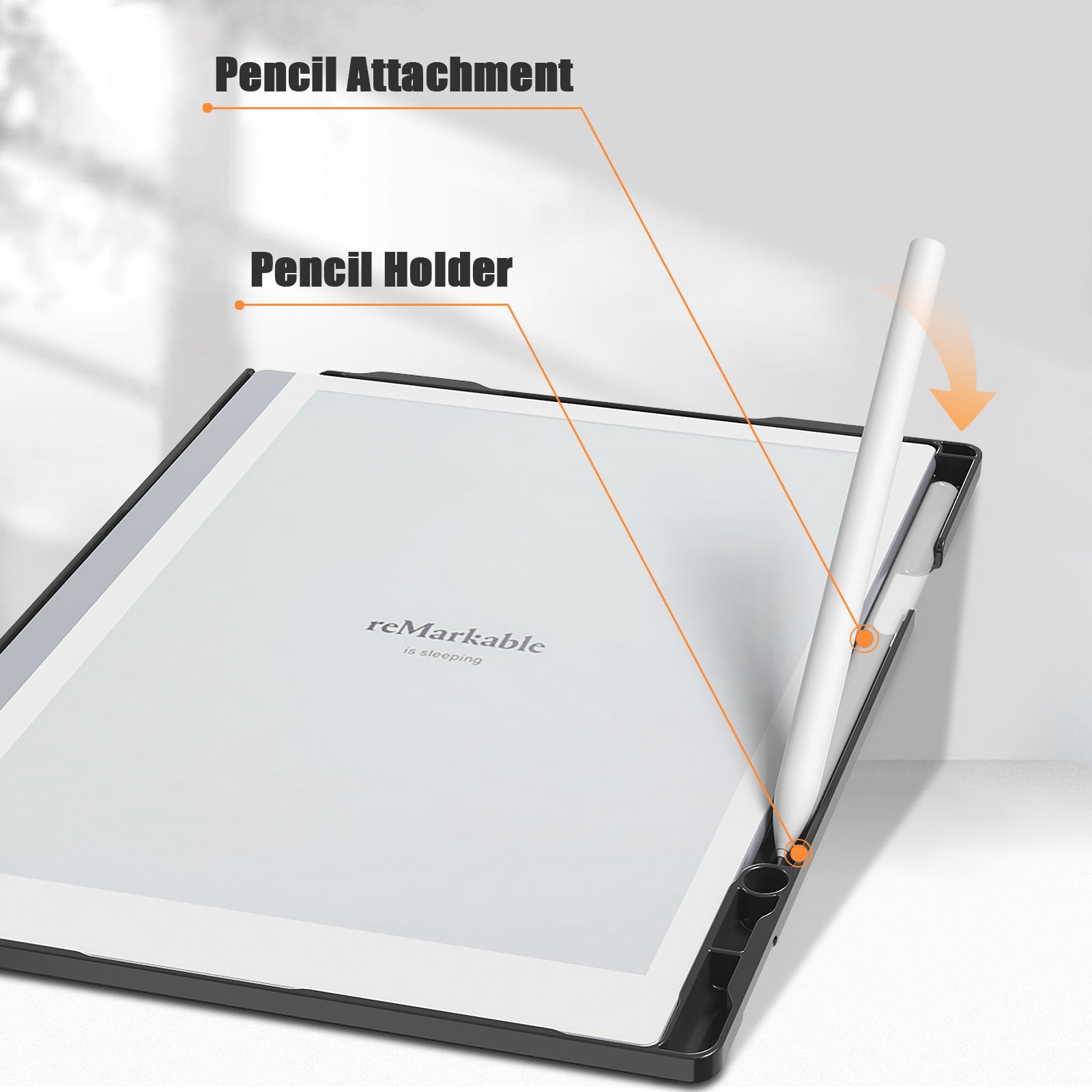 Case for Remarkable 2 Paper Tablet 10.3" 2020 Released, Lightweight and Hard Back Shell Protective Book Folio Cover with Built-in Pen Holder
