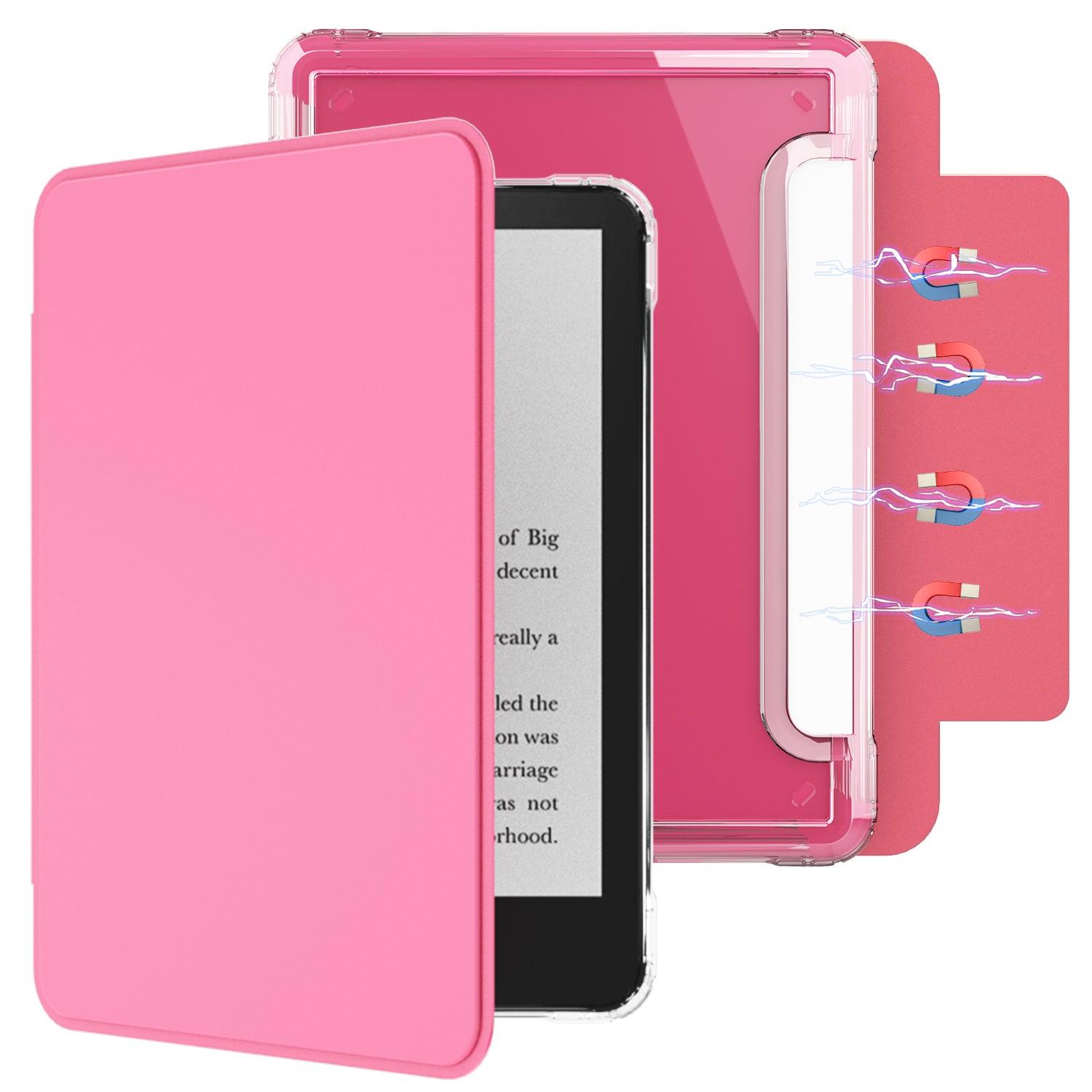 Detachable Magnetic Case for All-New 7" Kindle Paperwhite 12th Generation 2024 & Kindle Colorsoft 2024/2025,Ultra Clear Back Scratch-Proof Light & Shell Cover with Auto Wake/Sleep