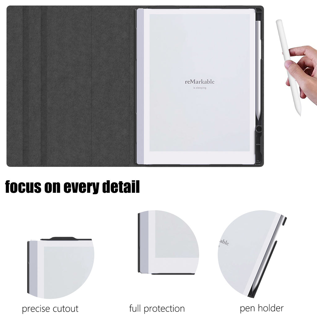 Case for Remarkable 2 Paper Tablet- Multi-Viewing Adjustable Folding Book Folio Cover - with Built-in Pen Holder - for 10.3 inch 2020 Released