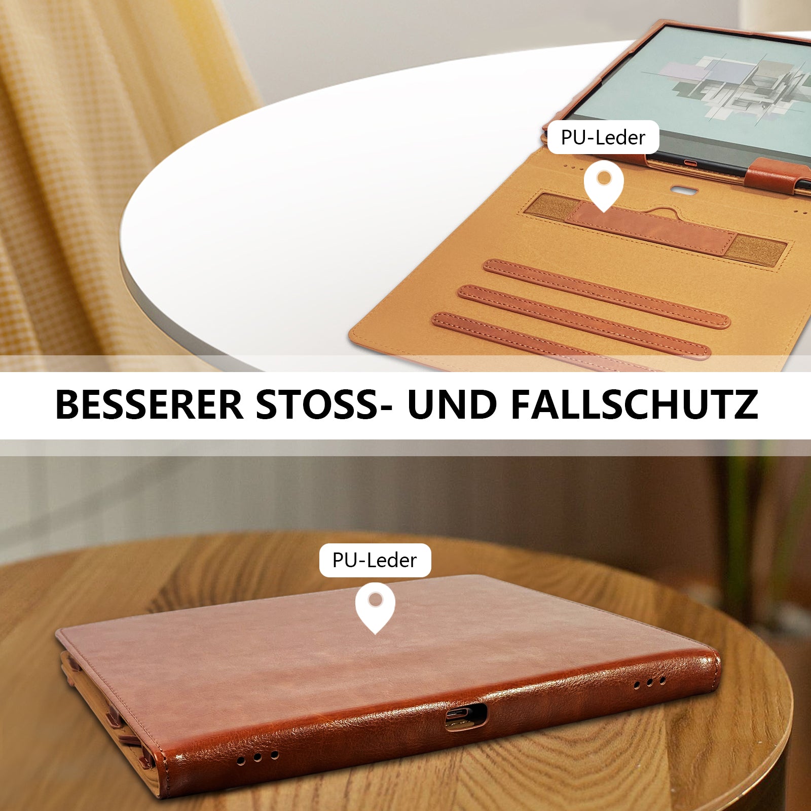 Case for All-New 10.3 inch Onyx Boox Note Air3/Note Air3 C/Boox Note Air2/Note Air2 Plus ePaper Tablet - PU Leather Sleeve Cover with Auto Sleep/Wake