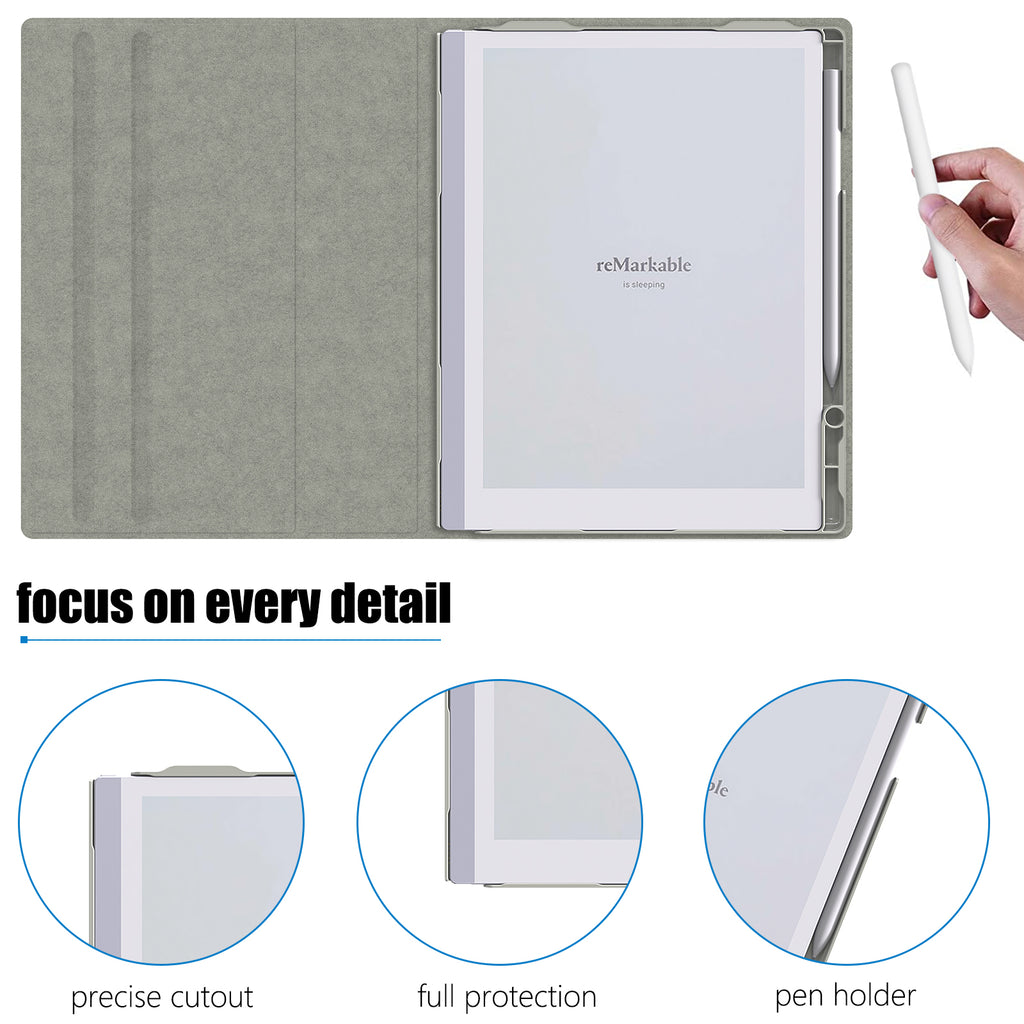 Case for Remarkable 2 Paper Tablet- Multi-Viewing Adjustable Folding Book Folio Cover - with Built-in Pen Holder - for 10.3 inch 2020 Released
