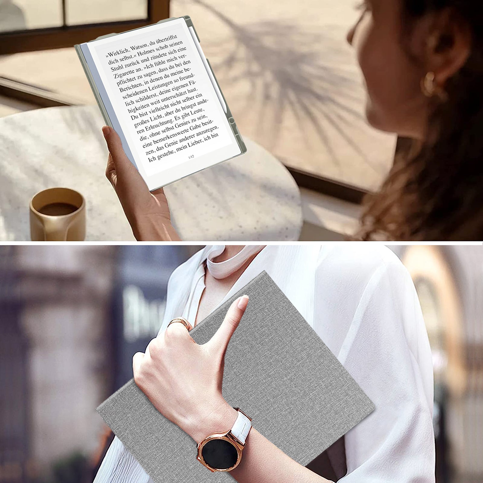 Case for Remarkable 2 Paper Tablet 10.3" 2020 Released, Lightweight and Hard Back Shell Protective Book Folio Cover with Built-in Pen Holder