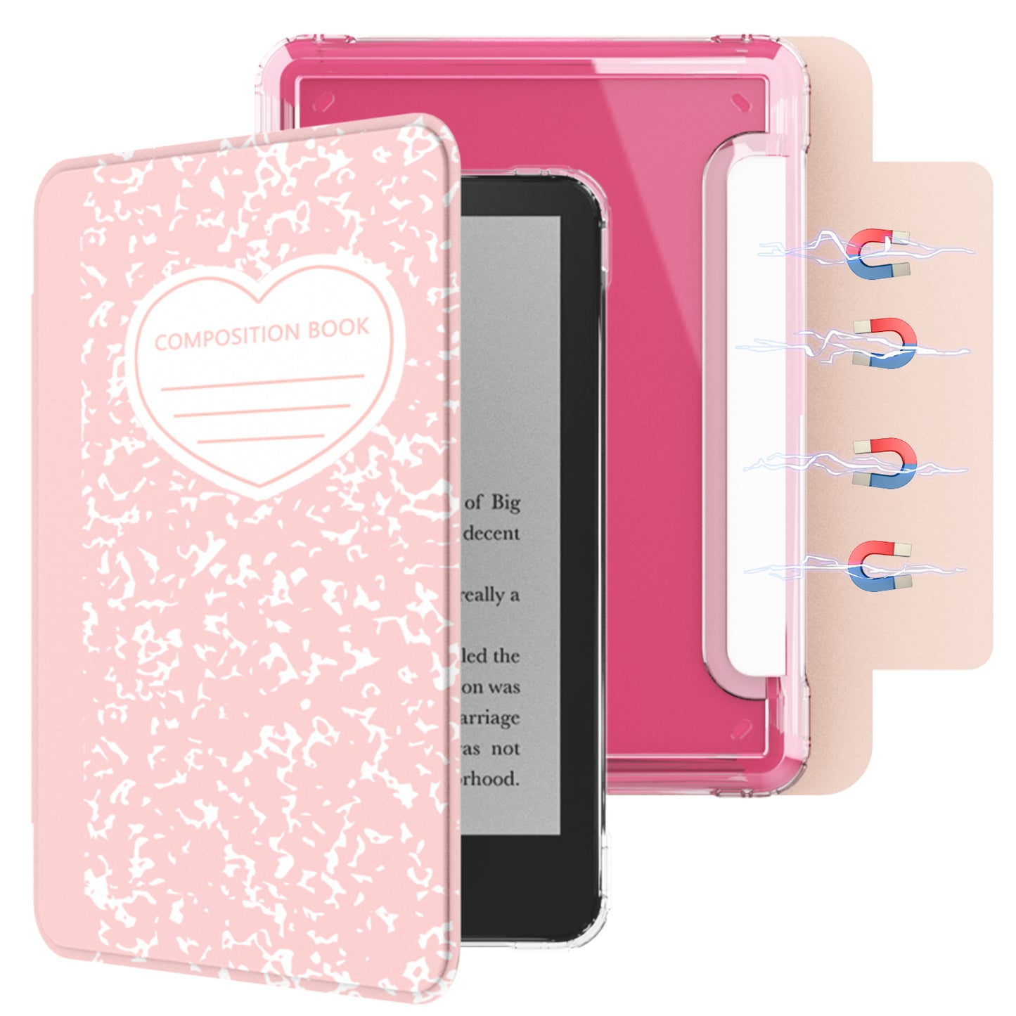 Detachable Magnetic Case for All-New 7" Kindle Paperwhite 12th Generation 2024 & Kindle Colorsoft 2024/2025,Ultra Clear Back Scratch-Proof Light & Shell Cover with Auto Wake/Sleep