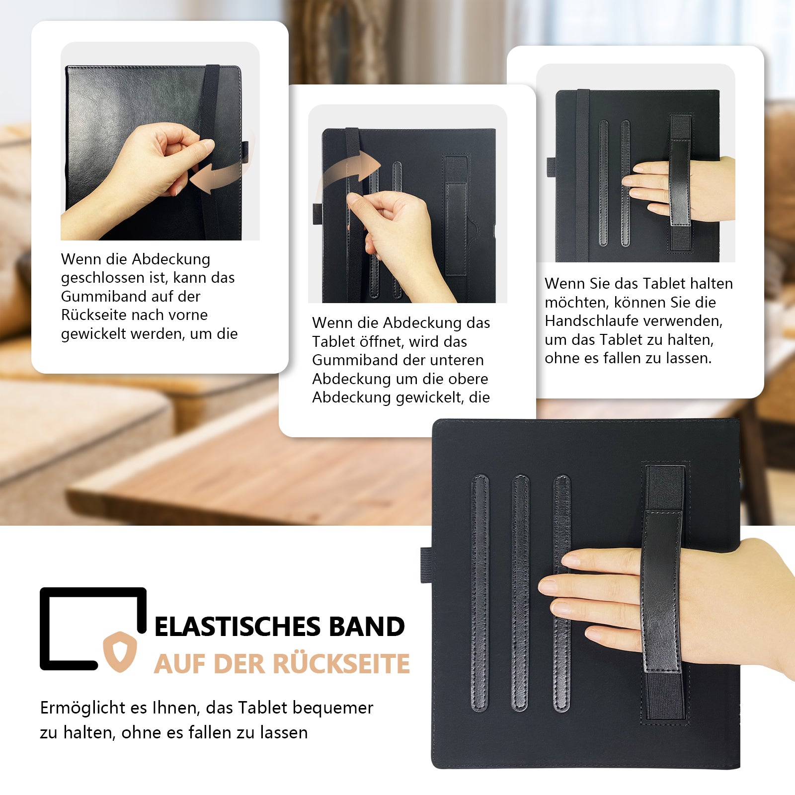 Case for All-New 10.3 inch Onyx Boox Note Air3/Note Air3 C/Boox Note Air2/Note Air2 Plus ePaper Tablet - PU Leather Sleeve Cover with Auto Sleep/Wake