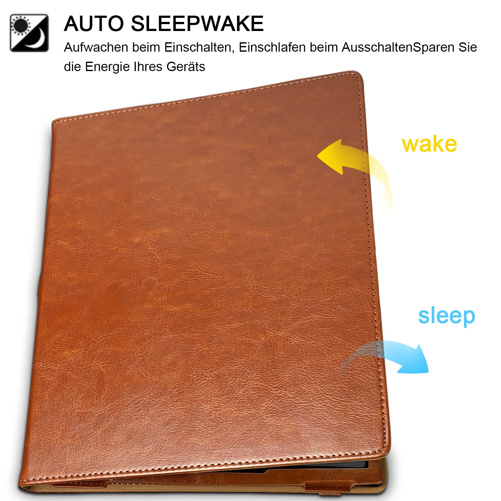 Case for All-New 10.3 inch Onyx Boox Note Air3/Note Air3 C/Boox Note Air2/Note Air2 Plus ePaper Tablet - PU Leather Sleeve Cover with Auto Sleep/Wake