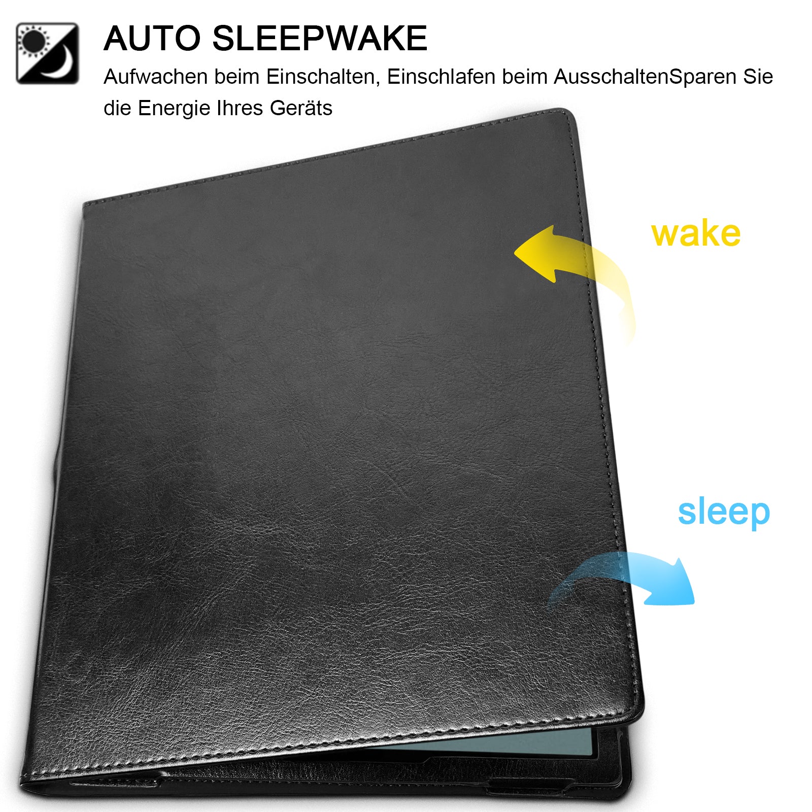 Case for All-New 10.3 inch Onyx Boox Note Air3/Note Air3 C/Boox Note Air2/Note Air2 Plus ePaper Tablet - PU Leather Sleeve Cover with Auto Sleep/Wake